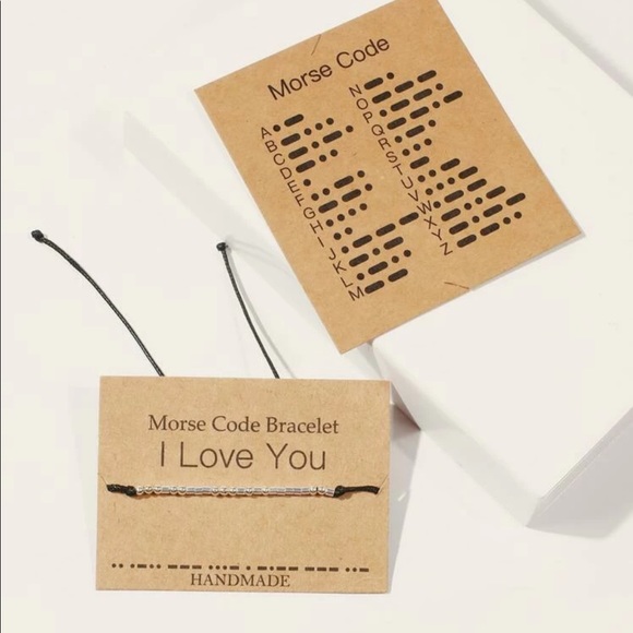 I Love You Morse Code Bracelet - Picture 2 of 3